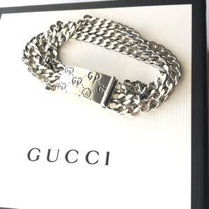 gucci ghost multi chain bracelet